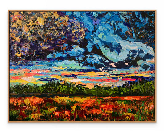 "Wild Sky over Autumn Fields"