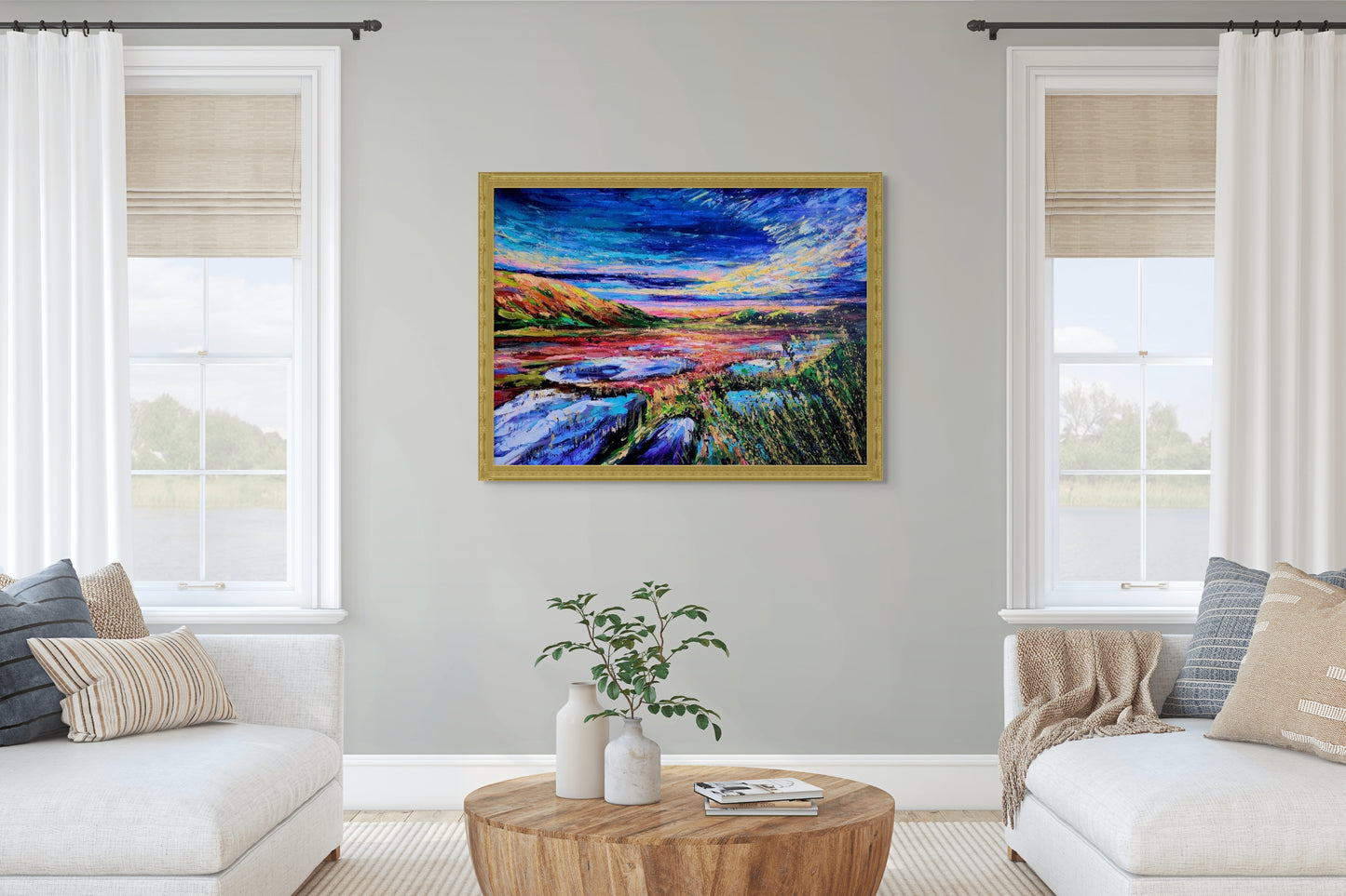 "Wetlands in the sunset"