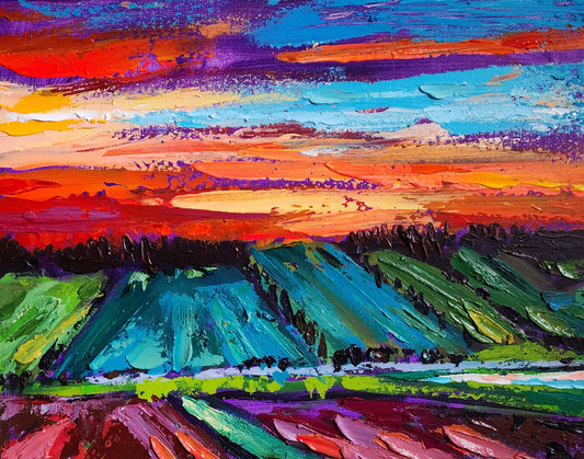 "July Fields in the Sunset"
