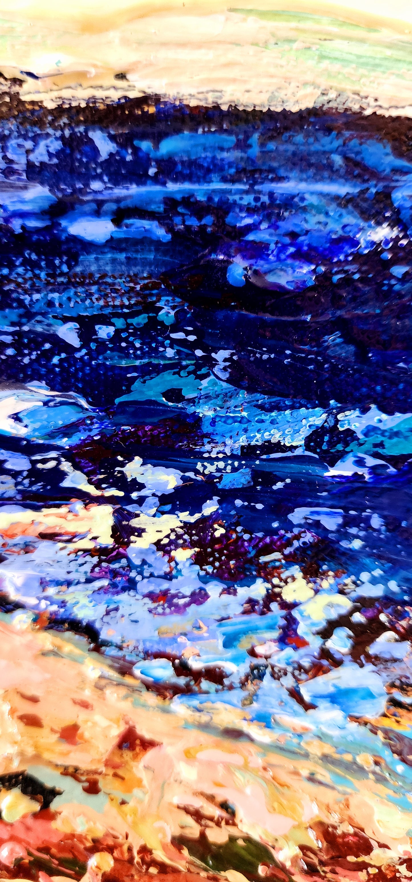 "Crimson Cliffs by the Ocean"
