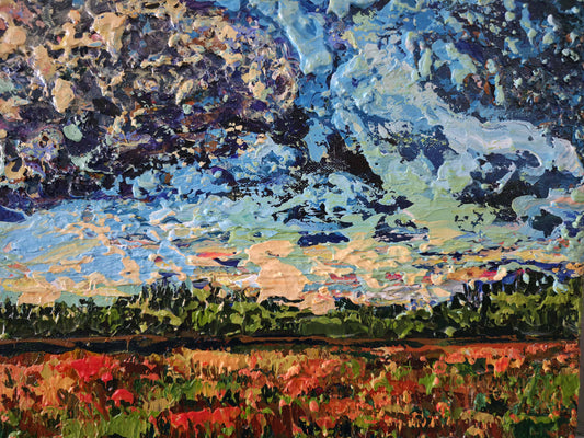 "Wild Sky over Autumn Fields"