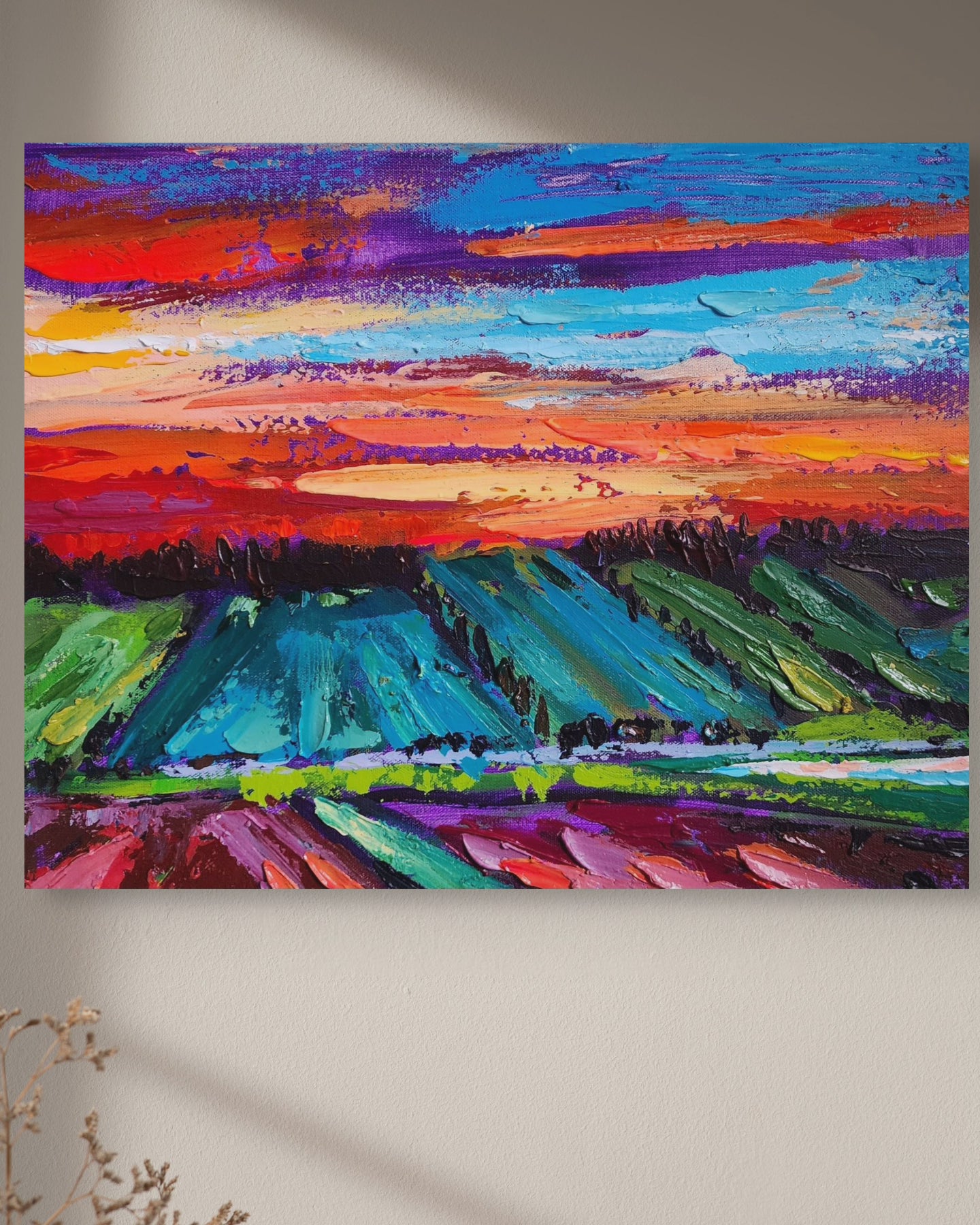 "July Fields in the Sunset"