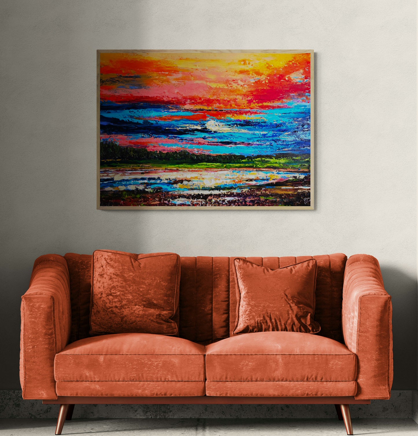 "Crimson Sky over Tracadie"