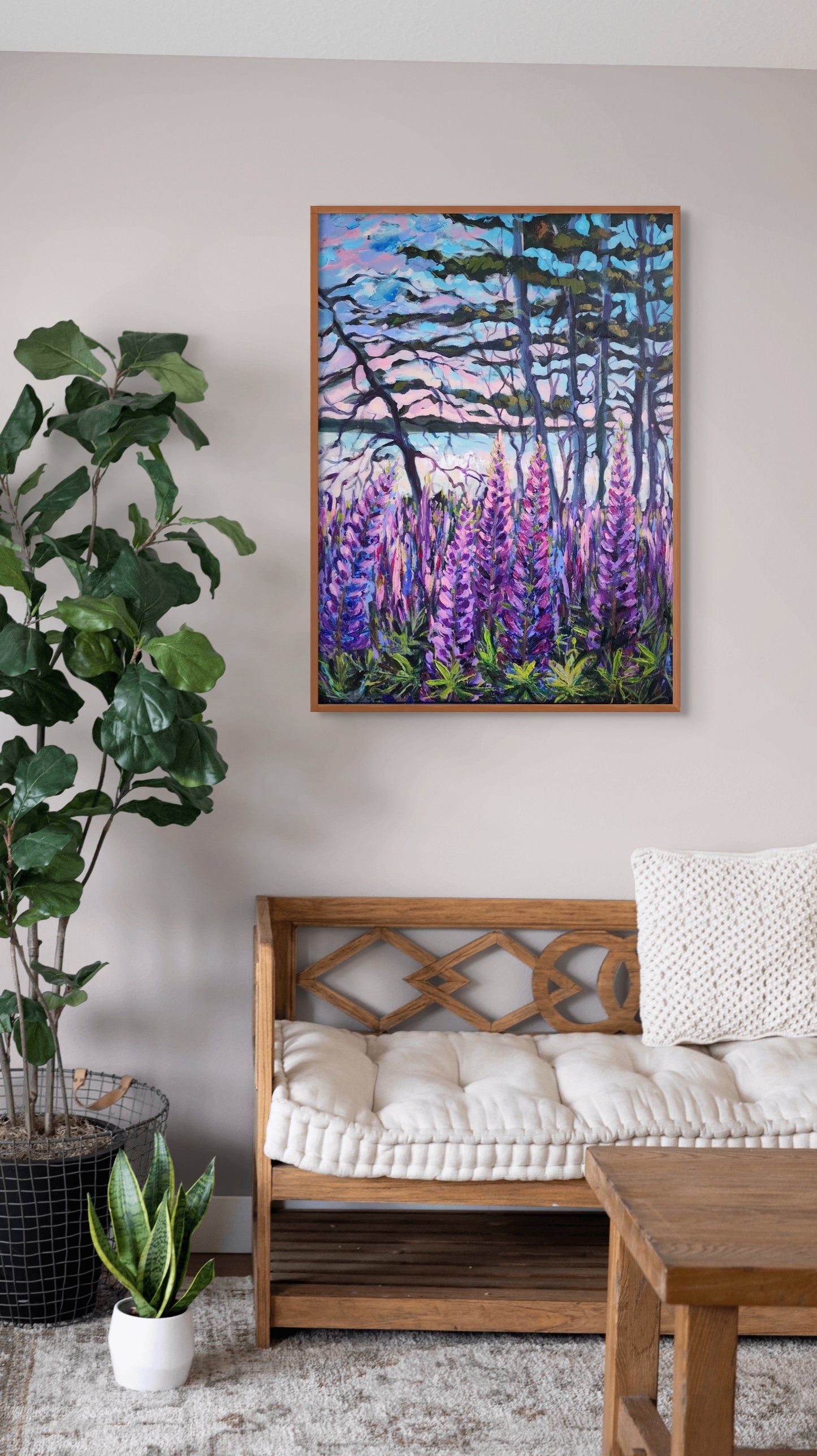"Lupins in the June breeze"