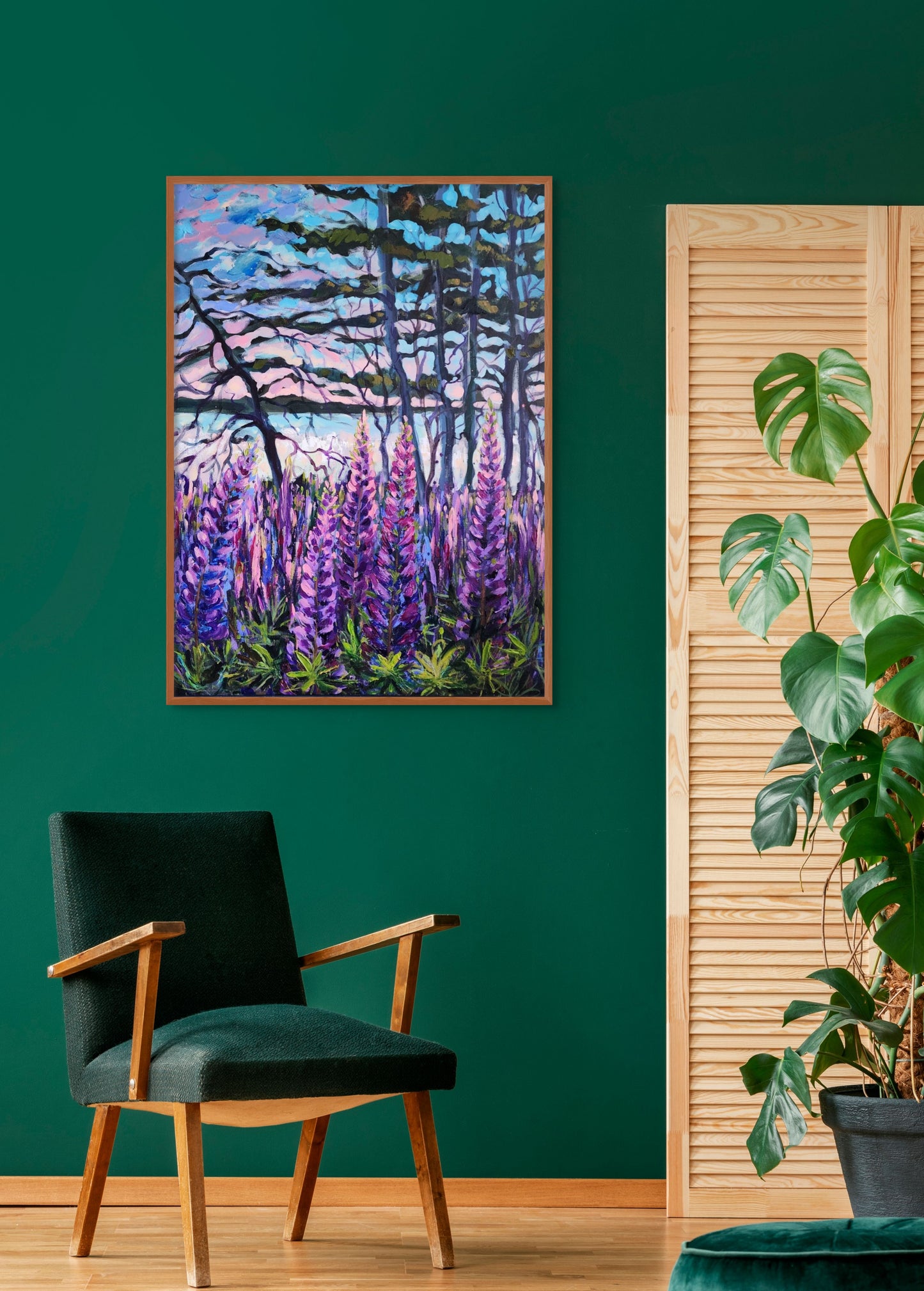 "Lupins in the June breeze"