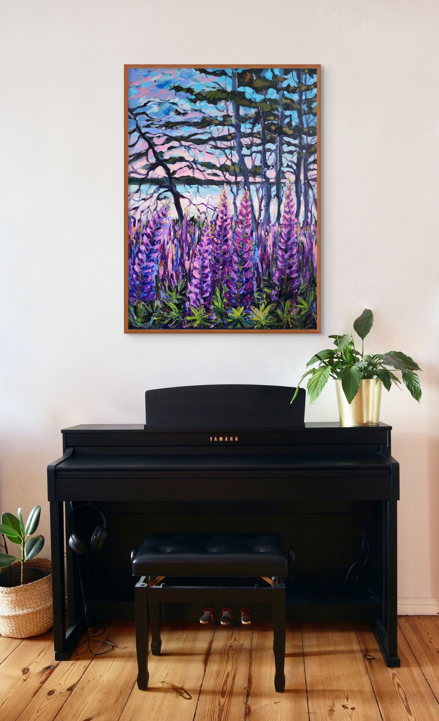 "Lupins in the June breeze"
