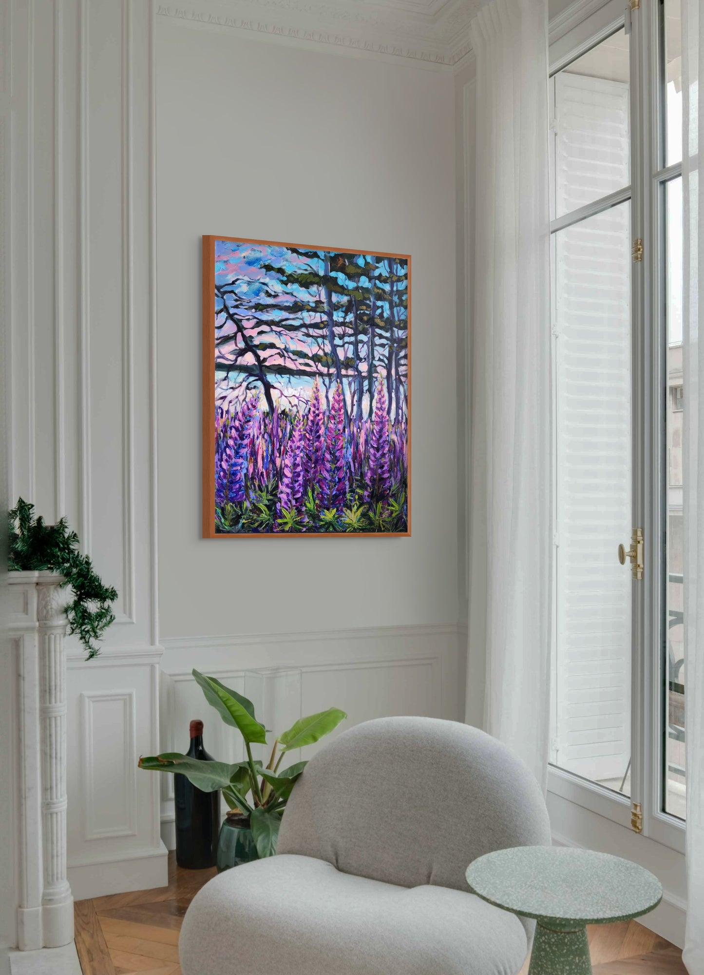 "Lupins in the June breeze"
