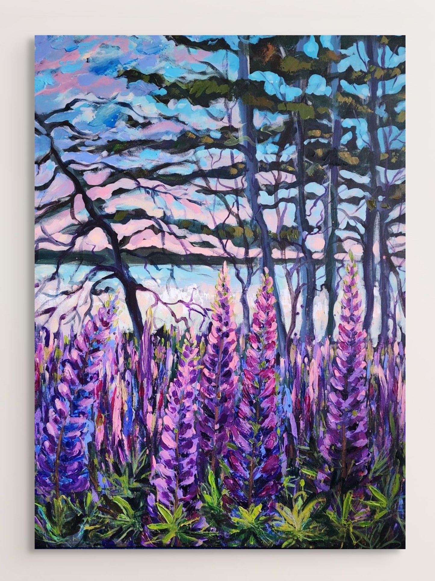 "Lupins in the June breeze"