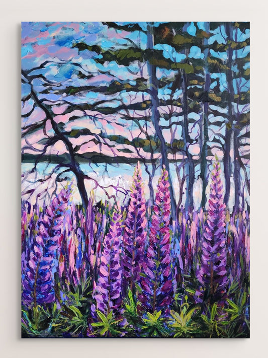 "Lupins in the June breeze"