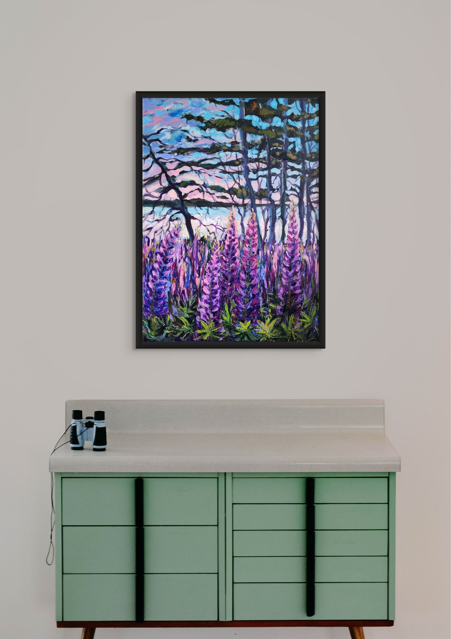 "Lupins in the June breeze"