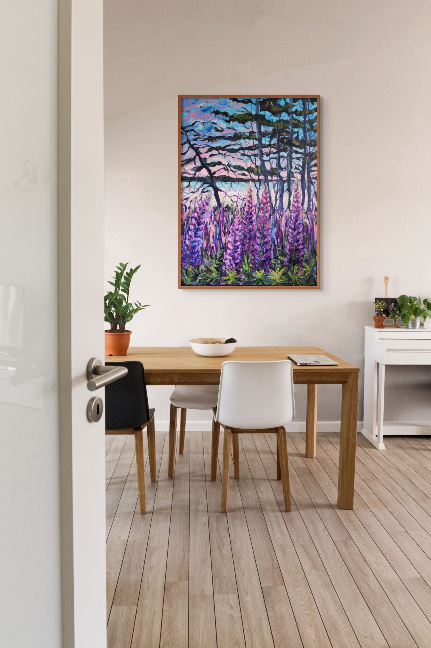 "Lupins in the June breeze"