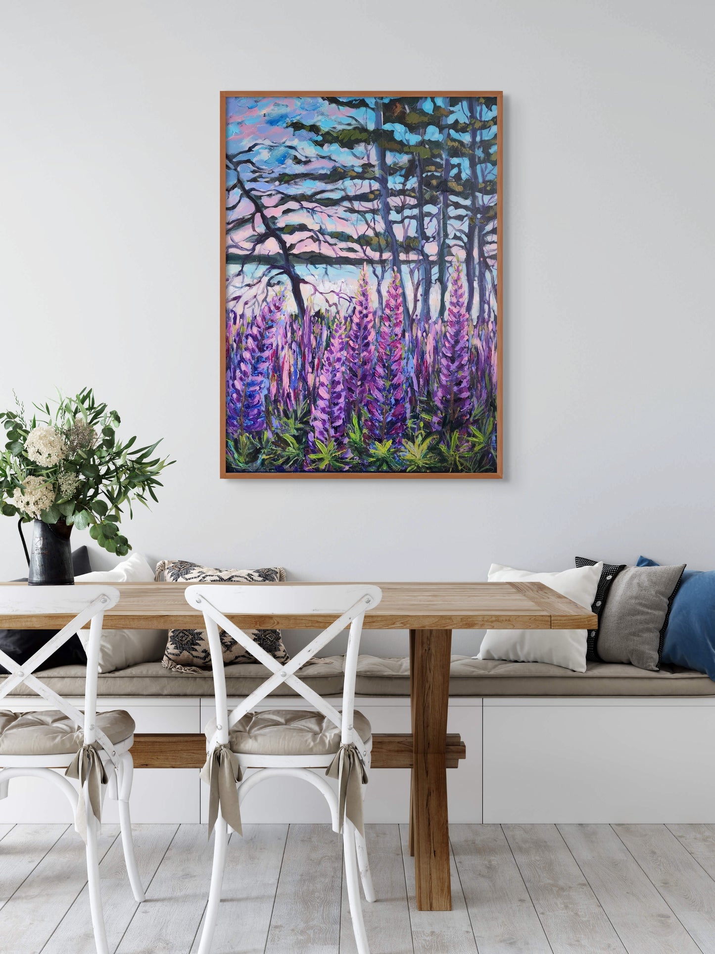 "Lupins in the June breeze"