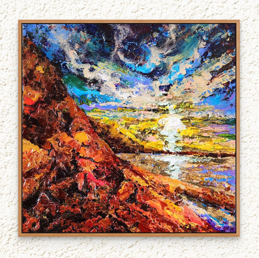 "Sunset at the beach"