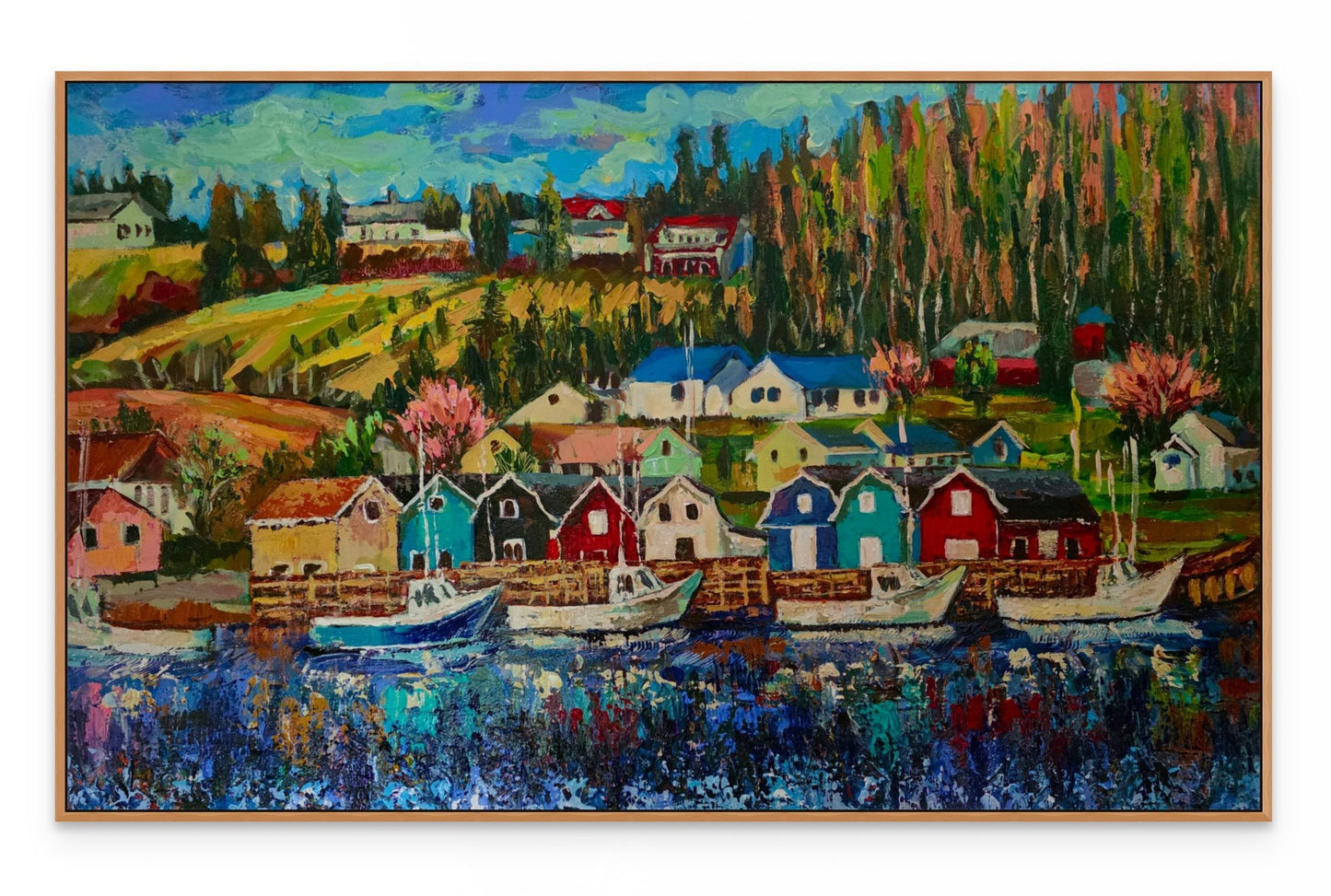 "Harbour Bursting with Spring Hues"