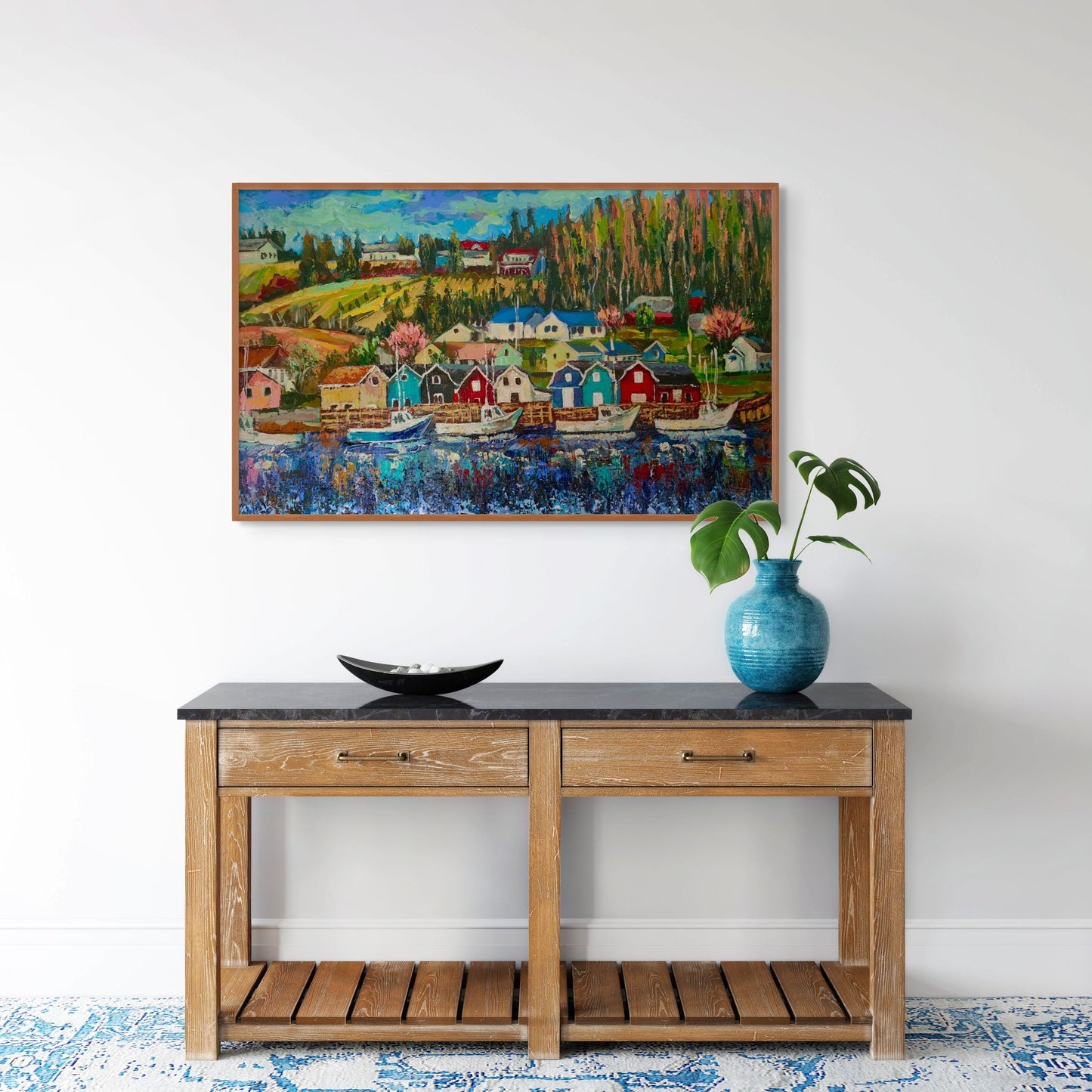 "Harbour Bursting with Spring Hues"