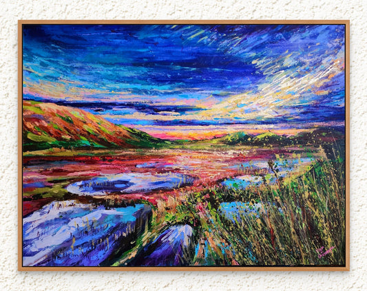 "Wetlands in the sunset"