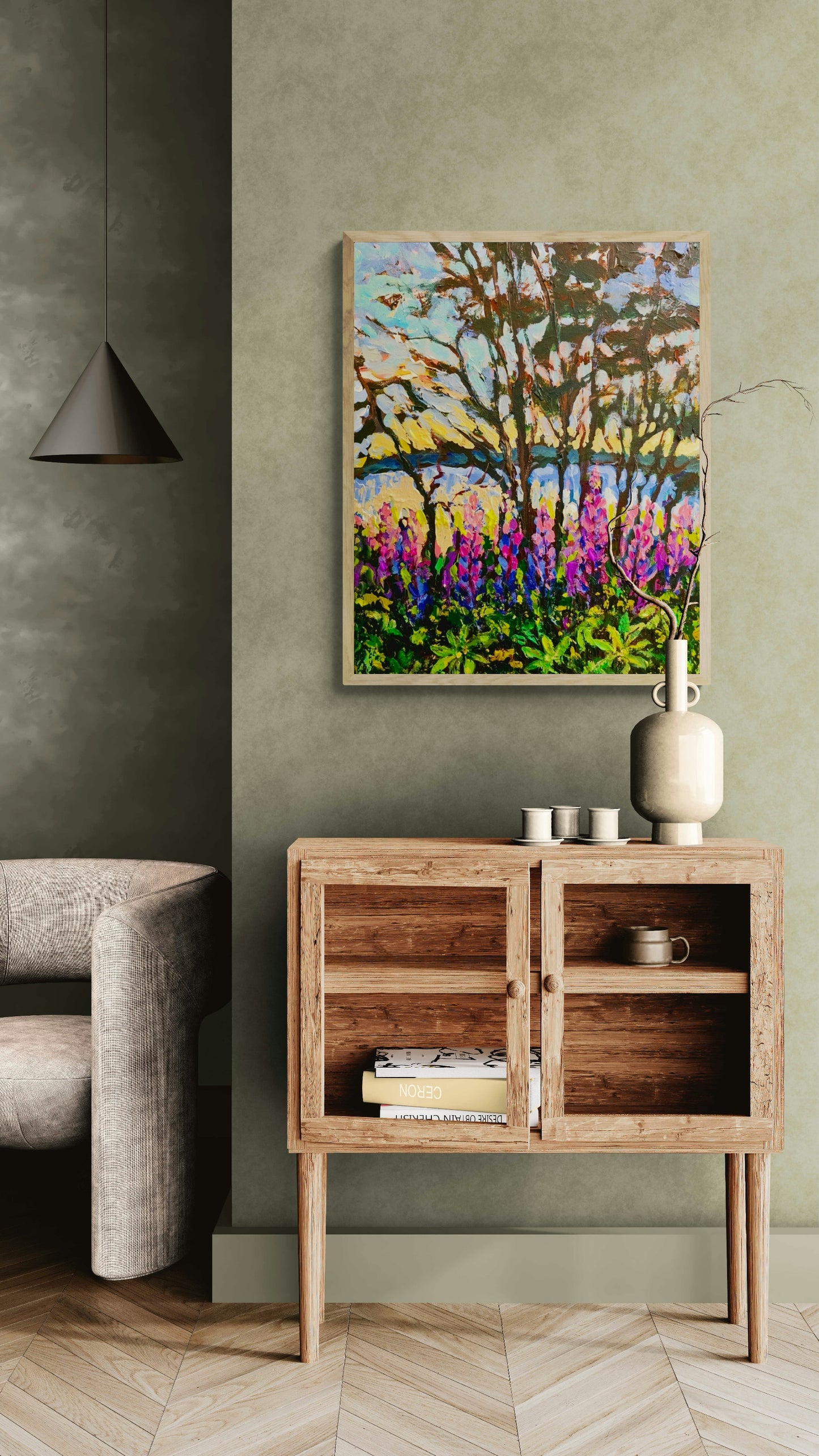 "Lupins at Dusk"