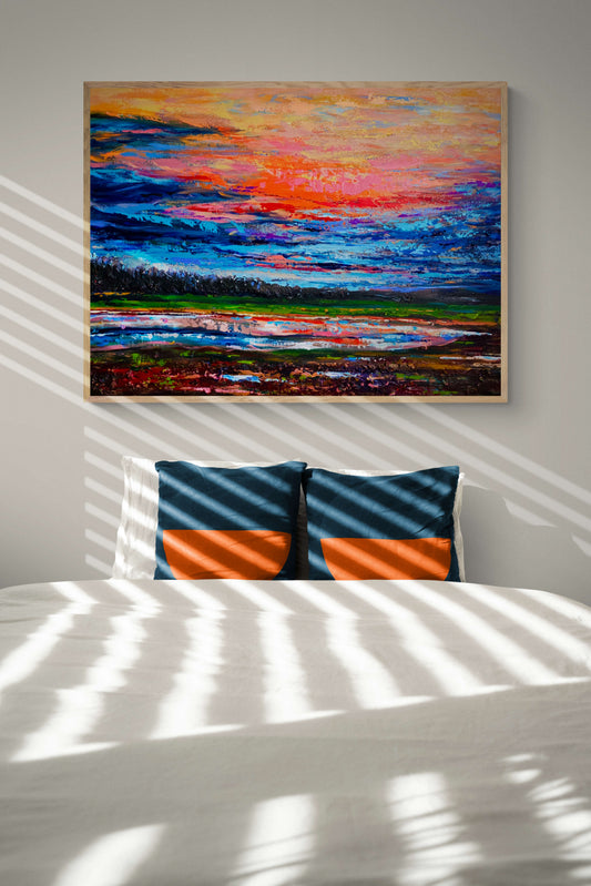 "Crimson Sky over Tracadie"